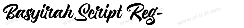 Basyirah Script Reg字体转换